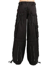 MEGA DARK Black Streetwear Pants – Wide-Leg Goth Trousers with Pockets